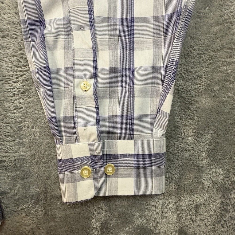 Egara Men's XL NWT Purple Plaid Non-Iron Slim Fit LS Dress Shirt SEE DESCRIPTION - Picture 12 of 16